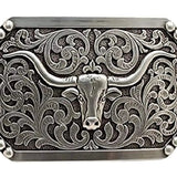 Nocona Longhorn Rectangle - Belt Buckle - Hatcountry