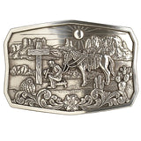 Nocona Praying Cowboy Cactus - Belt Buckle