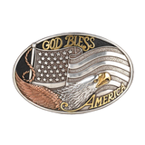 Nocona God Bless America (Silver/Gold) - Belt Buckle