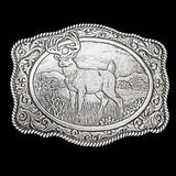 Crumrine Deer Hunter - Belt Buckle - Hatcountry