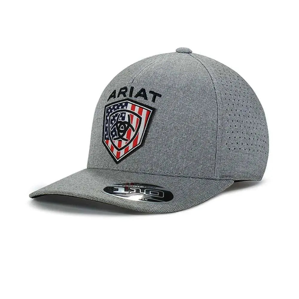 ARIAT USA Flag Shield (Grey) Ball Cap Hatcountry – HatCountry