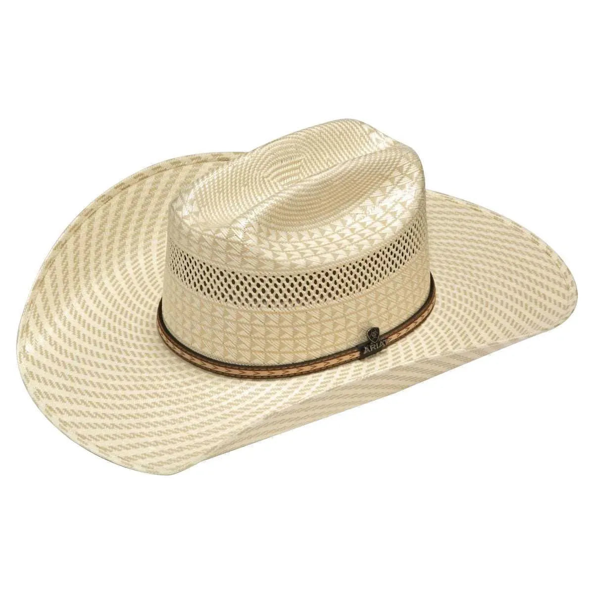 Ariat Two Tone Woven Double S (A73182) - (20X) Straw Cowboy Hat - Hatcountry
