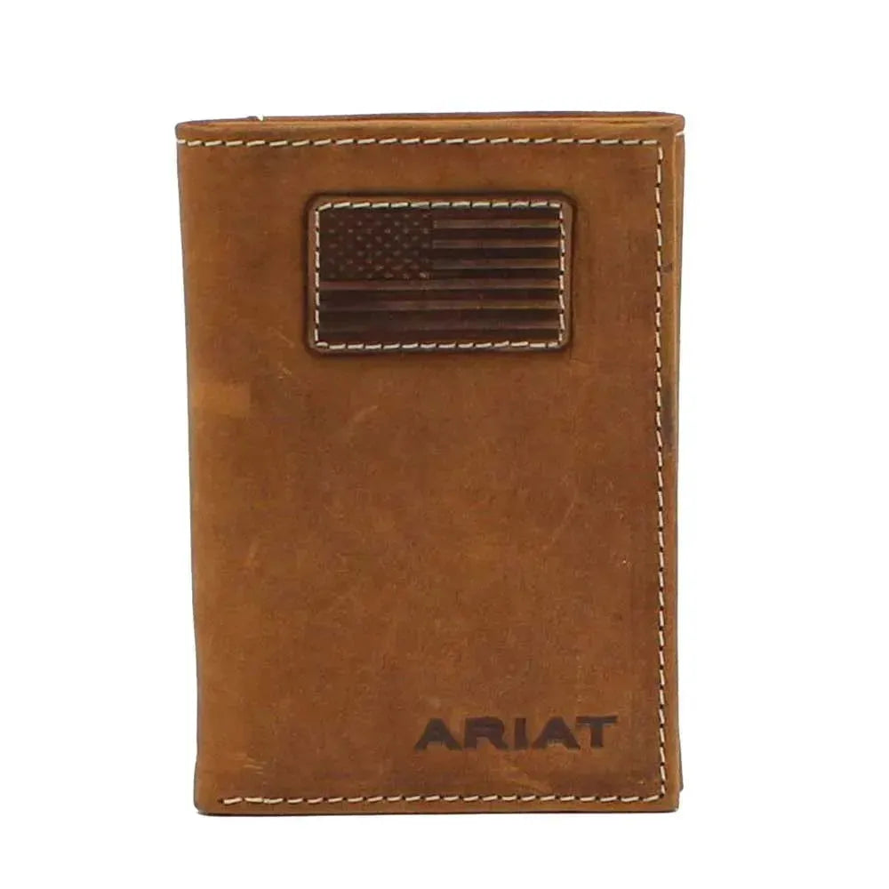 Ariat USA Flag - Men's Trifold Wallet - Hatcountry