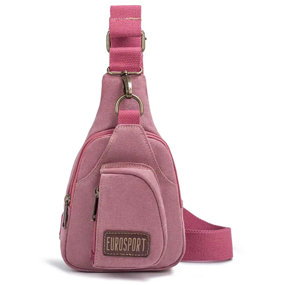Eurosport Black Canvas Slng Backpack