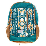 HOOey "Rockstar" Aztec Pattern (Teal/White/Tan) - Backpack