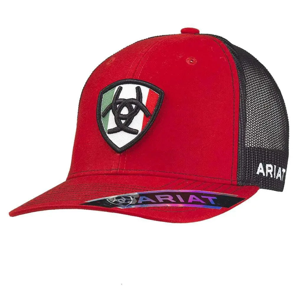 ARIAT Mexican Shield Patch (Red/Black) - Trucker Cap - Hatcountry