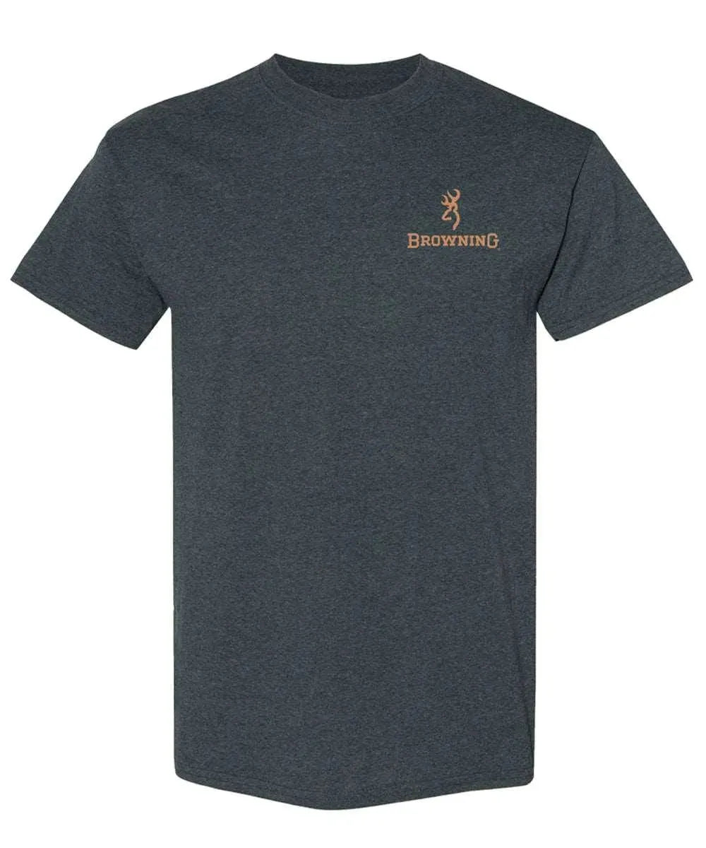 Browning Crosshair Buck (Charcoal) - Mens T-Shirt - Hatcountry