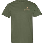 Browning Crosshair Buck (Military Green) - Mens T-Shirt - Hatcountry