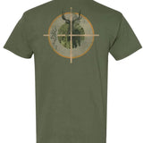 Browning Crosshair Buck (Military Green) - Mens T-Shirt - Hatcountry