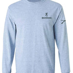 Browning Whitetail Flag (Sport Grey) - Mens Long Sleeve T-Shirt - Hatcountry
