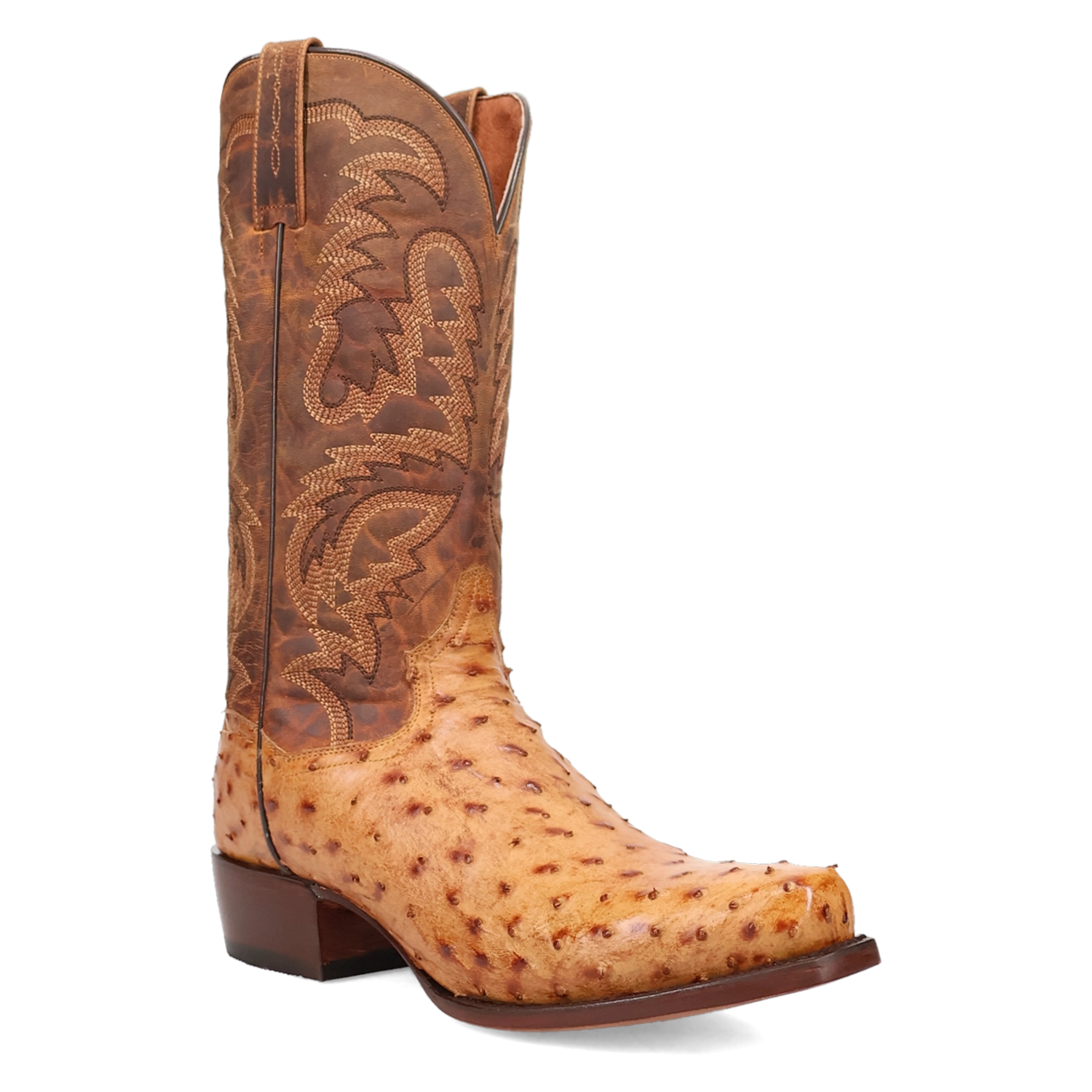 Dan Post Marco Men's Ostrich Skin Leather Cowboy Boots