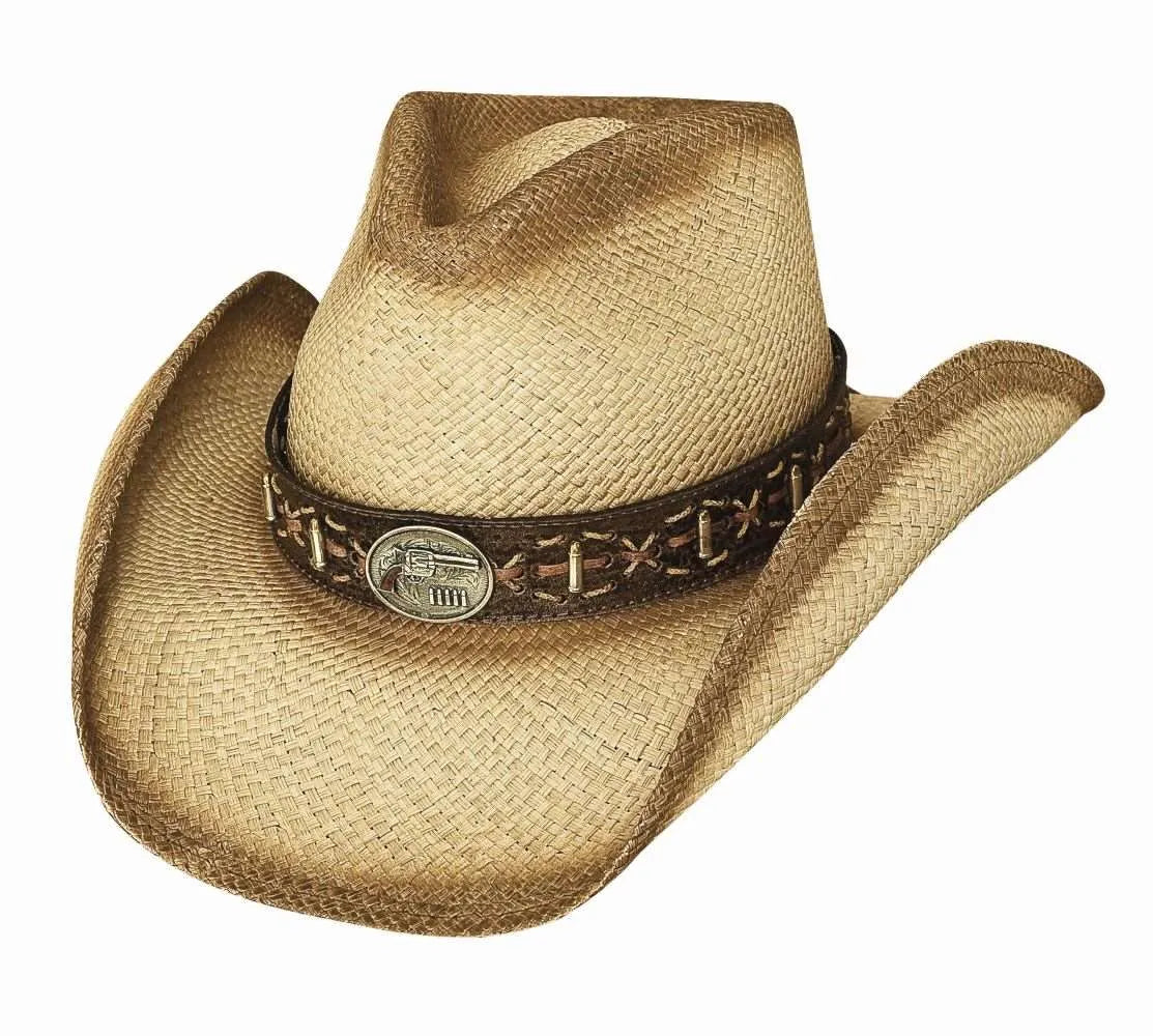Bullhide Left Handed Gun - Shapeable Panama Straw Cowboy Hat - Hatcountry