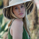 Peter Grimm Striped - Women's Straw Visor Hat