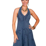Scully Cantina Halter Top Dress (PSL-053) - Women's Sundress (Closeout)