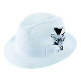 Stacy Adams Belmont - Straw Fedora Hat (Closeout)