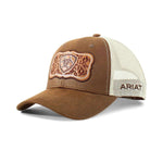 ARIAT Floral Logo (Brown/Tan) - Women's Trucker Cap - Hatcountry