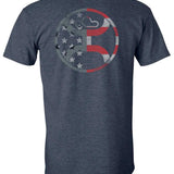 HOOey Flag Fill (Heather Navy) - Mens T-Shirt - Hatcountry