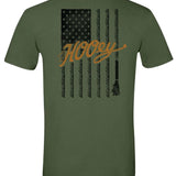HOOey Rope Flag (Military Green) - Mens T-Shirt - Hatcountry