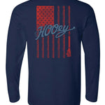 HOOey Flag Fill (Heather Navy) - Mens T-Shirt - Hatcountry