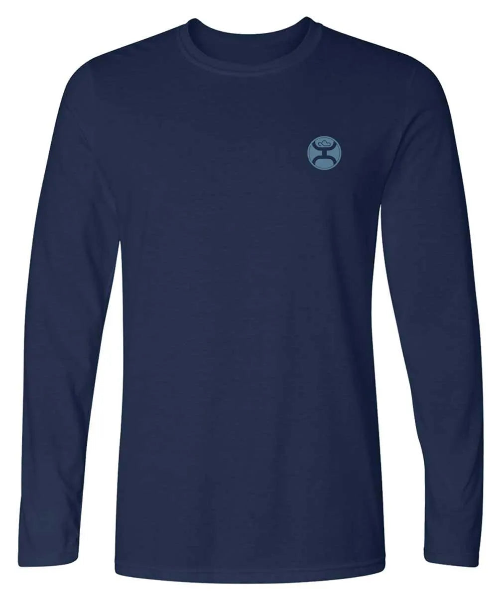 HOOey Flag Fill (Heather Navy) - Mens T-Shirt - Hatcountry