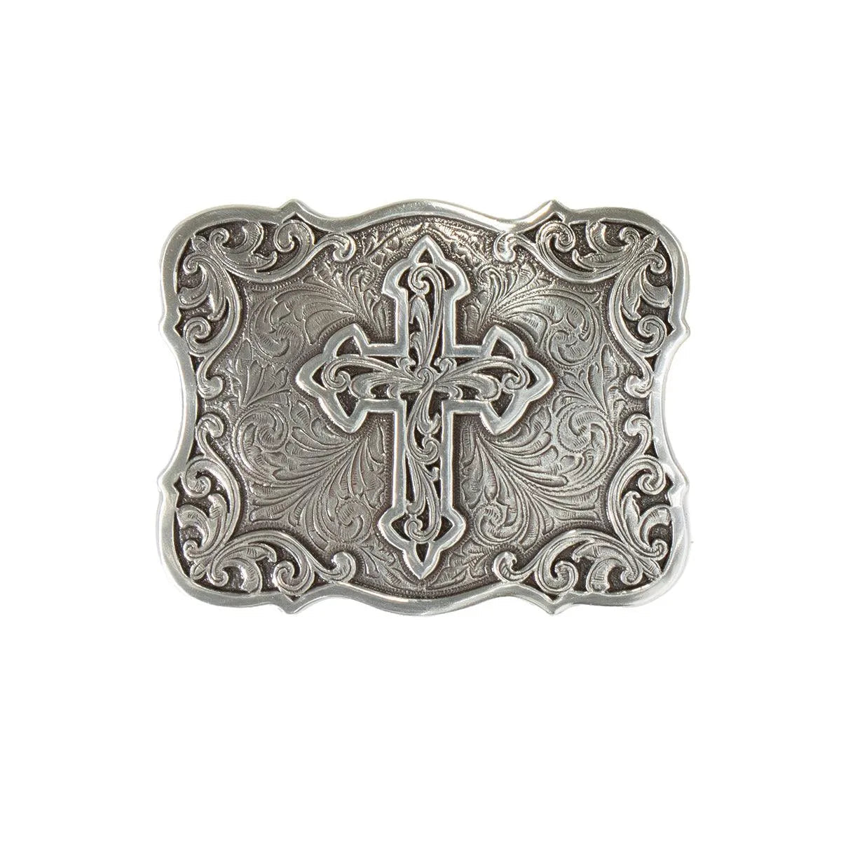 Nocona Silver Cross - Belt Buckle - Hatcountry