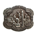 Nocona Cactus and Feathers - Belt Buckle - Hatcountry