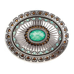 Nocona Tribal Stamp with Turquoise Stone- Belt Buckle - Hatcountry