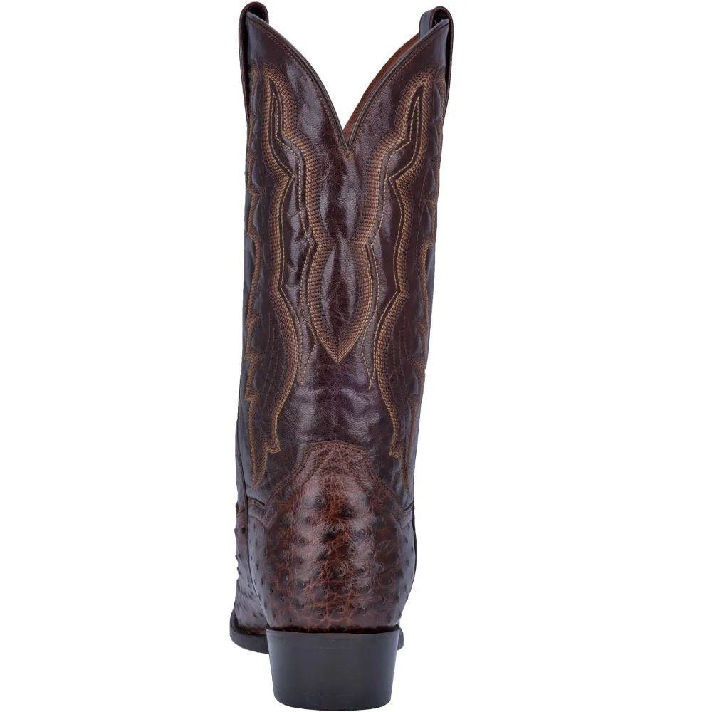 Dan Post Pershing Mens Ostrich Leather Cowboy Boots - Hatcountry