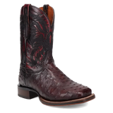 Dan Post Alamosa (Black Cherry)  - Men's Ostrich Skin Leather Cowboy Boots