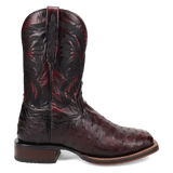 Dan Post Alamosa (Black Cherry)  - Men's Ostrich Skin Leather Cowboy Boots