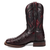 Dan Post Alamosa (Black Cherry)  - Men's Ostrich Skin Leather Cowboy Boots