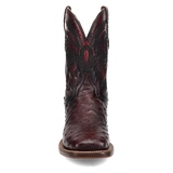 Dan Post Alamosa (Black Cherry)  - Men's Ostrich Skin Leather Cowboy Boots