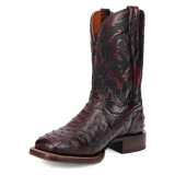 Dan Post Alamosa (Black Cherry)  - Men's Ostrich Skin Leather Cowboy Boots