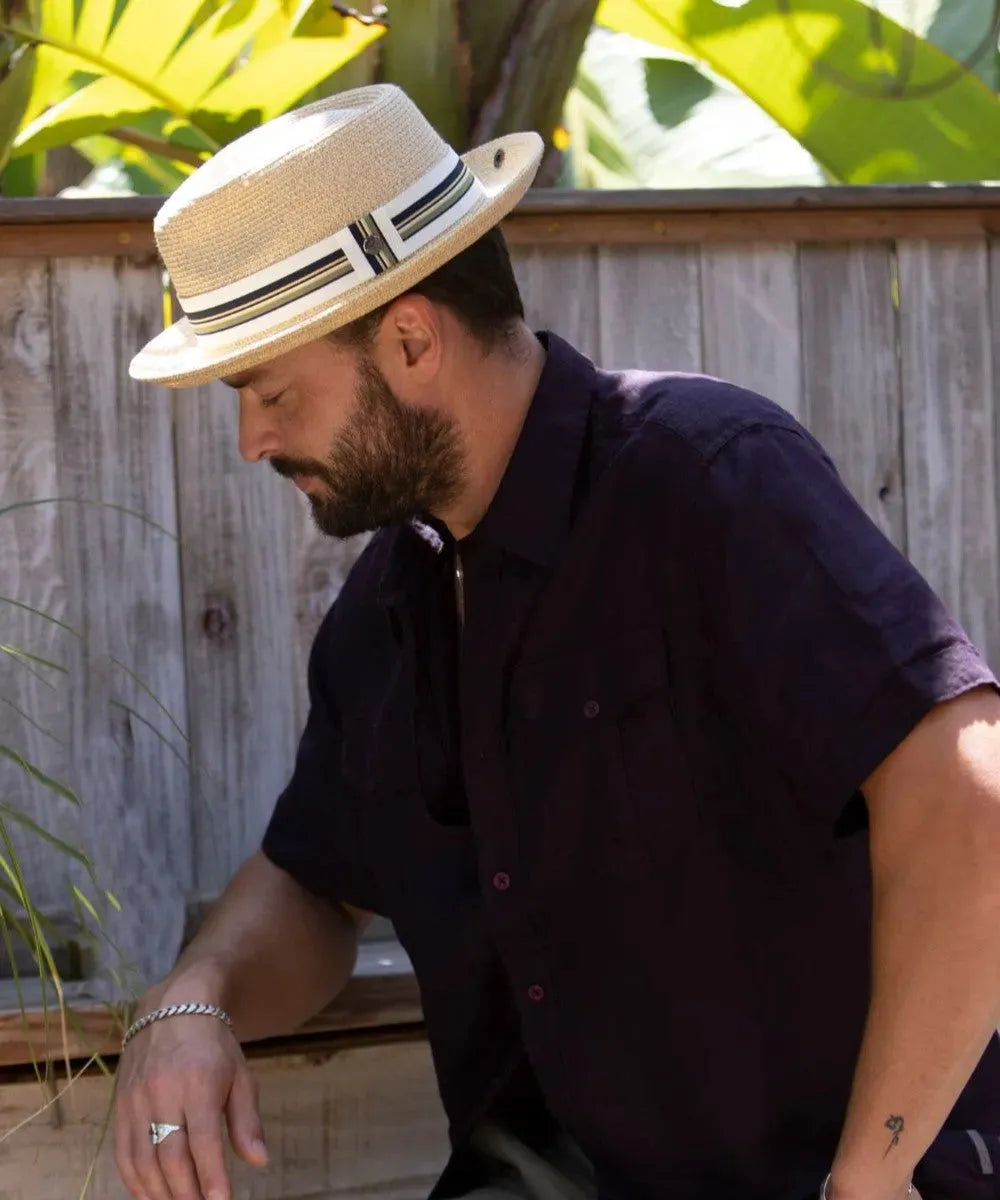 Peter Grimm Gatsby - Straw Fedora Hat - Hatcountry