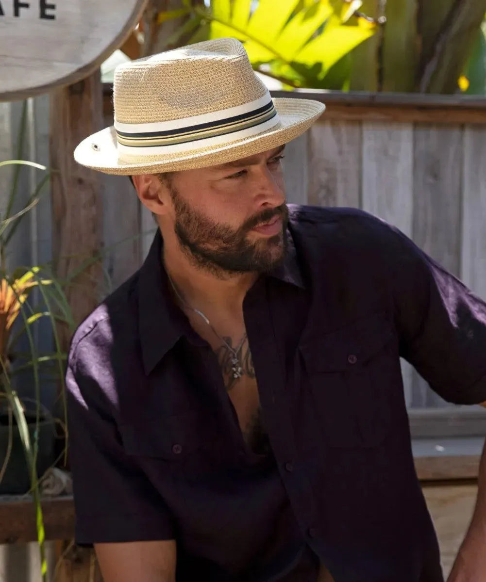 Peter Grimm Gatsby - Straw Fedora Hat - Hatcountry