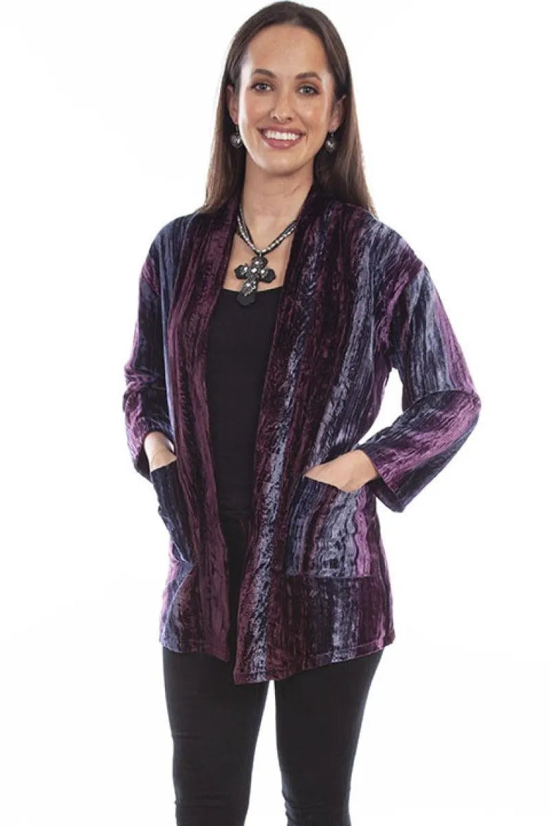 Honey Creek Velvet (Plum) - Women's Cardigan - Hatcountry