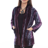 Honey Creek Velvet (Plum) - Women's Cardigan - Hatcountry