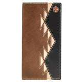 HOOey Aztec Inlay with Logo Rivet (Brown/Black) - Men's Rodeo Wallet - Hatcountry