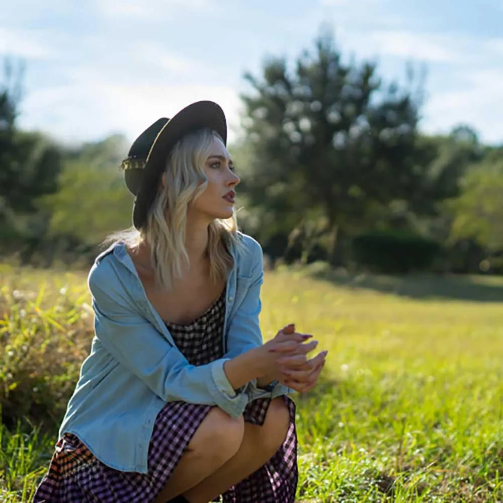 Scala Woodstock - Distressed Soft Wool Felt Fedora Hat - Hatcountry