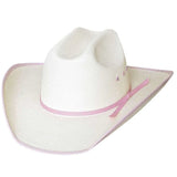 Bullhide Lucky Eight (Natural/Pink) - Children's Straw Cowgirl Hat - Hatcountry