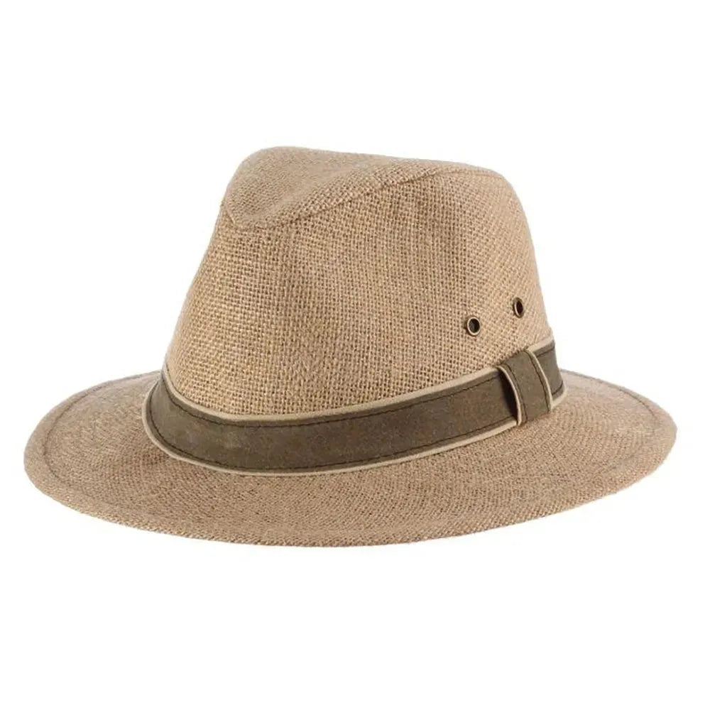 Dorfman Pacific Onshore - Hemp Straw Outback Fedora Hat (Closeout) - Hatcountry