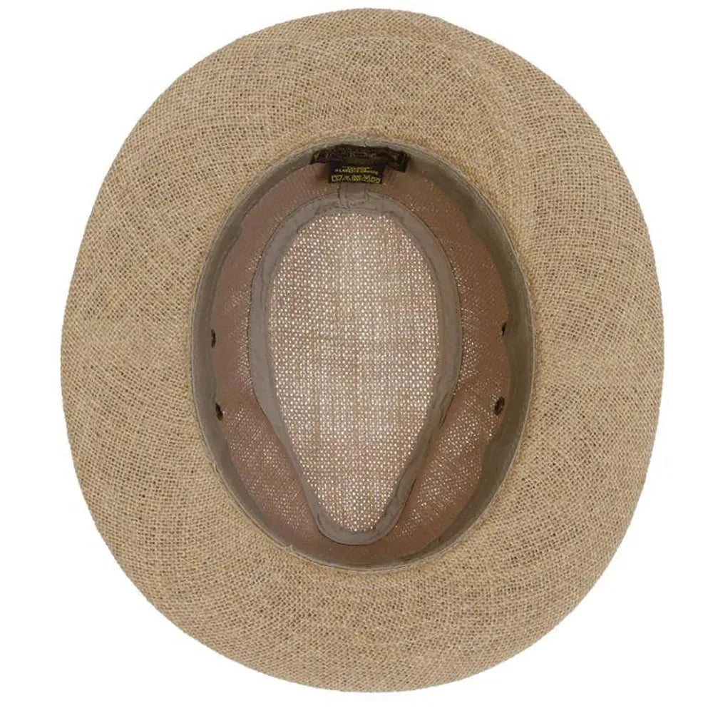 Dorfman Pacific Onshore - Hemp Straw Outback Fedora Hat (Closeout) - Hatcountry
