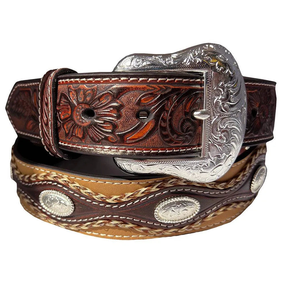 Nocona Oval Concho - Mens Leather Belt - Hatcountry