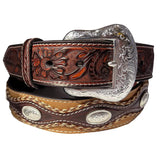 Nocona Oval Concho - Mens Leather Belt - Hatcountry