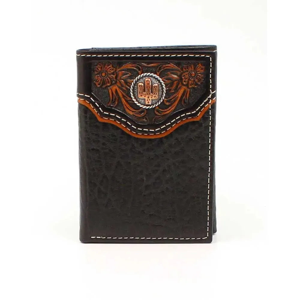Nocona Vaquero Black - Men's Tri-Fold Wallet - Hatcountry