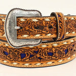Nocona Western Blue Floral - Mens Belt - Hatcountry