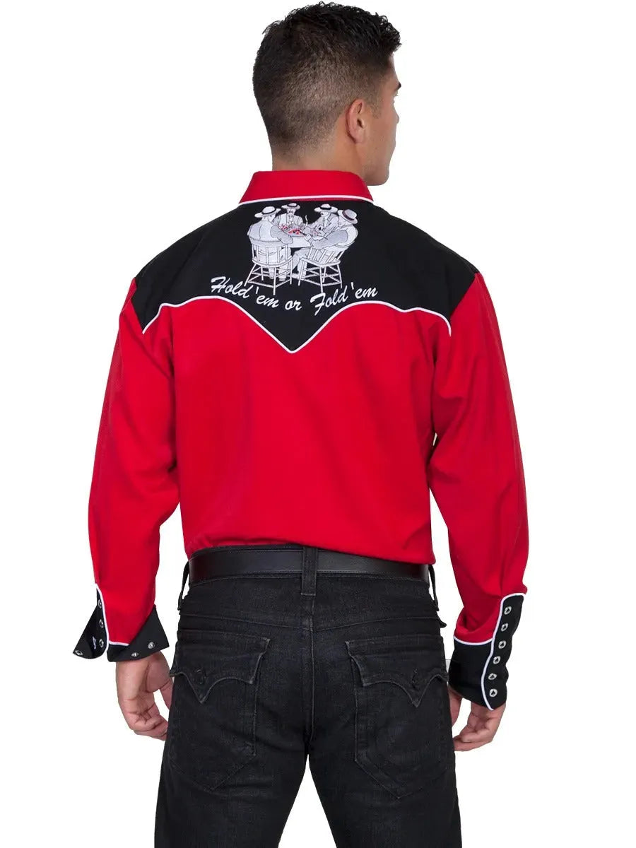 Scully Four Ace Embroidery - Men's Western Shirt - Hatcountry