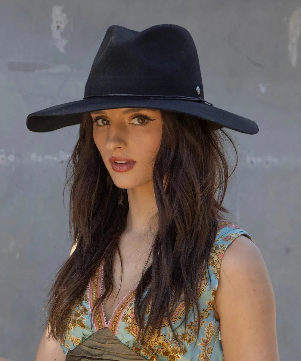 Peter Grimm Zina - Wide Brim Wool Felt Cowgirl Hat - Hatcountry
