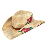 Peter Grimm Rosa - Mexican Palm Straw Cowgirl Hat - Hatcountry