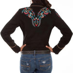Scully Floral and Feather Embroidery - Women's Western Shirt - Hatcountry